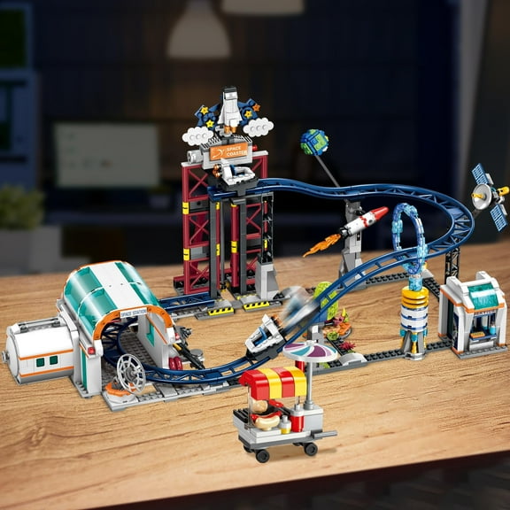 926 PCS  Space Roller Coaster Building Set for Adults and Kids Aged 6 