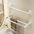 thumbnail image 4 of Strong Adhesive Plastic Bathroom Towel Rack Wall Mounted Space Saving Storage Shelf Large Load-bearing Towels Hanger, 4 of 11