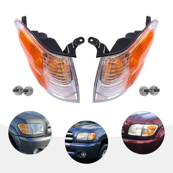 For Toyota Tundra Sequoia 2001 2002 2003 2004 Turn Signal Lights 2pcs Front Left Right Lamps