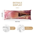 thumbnail image 3 of Fotbe Makeup Brush on Pink Glitter Funda para Almohada Corporal con Diseño, Funda de Microfibra Ultrasuave de 20x54 Pulgadas, Ropa de Cama Elegante, 3 of 7