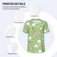thumbnail image 4 of Balery Cute Frog2 Baseball Jersey for Men Casual Button Down Shirts Short Sleeve Active Team Sports Uniform-4X-Large, 4 of 9