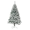 thumbnail image 2 of Pre-Lit Christmas Tree,Flocked Christmas Tree Premium Artificial Holiday Decor w/Cordless Connection, 2-in-1 LED Lights,Holiday Celebration Tree for Home Party Decoration,White, 2 of 7