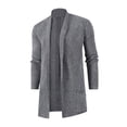 thumbnail image 1 of Gabardina entallada de estilo medio largo para hombre de otoño, suéter para hombre, chaqueta tipo cárdigan de talla grande, 1 of 6