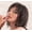 E481-2, variant on New Women Side Part Gradient Platinum Blonde Short Curly Wig Fashion Bob Hair Wig