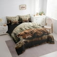 thumbnail image 3 of Castle Fairy Highland Cow Bedding Comforter Set for Female Men,Abstract Full Bedding Set, 3 of 8