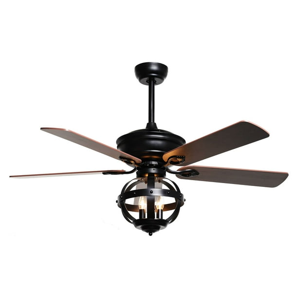 Parrot Uncle 52 Inch Farmhouse Black Ceiling Fan With Lights And Remote Control Chandelier Fans Com Parrot Uncle 52 Inch Farmhouse Black, Parrot Uncle Ceiling Fan Remote