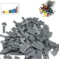 thumbnail image 3 of 150Pcs Bulk Smooth Flat Plate Building Block 1x1 1x2 1x6 Dots Thin Tile Bricks For Kid Toy Mixed Particle Compatible Brand, 3 of 8