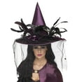 thumbnail image 2 of Witch Hat Adult Purple Halloween Costume Accessories One Size Female Fancy Dress Party Book Week, 2 of 2