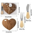 thumbnail image 3 of DAMAI Heart Shaped Cutting Board, Portable Cheese Board with knife & fork, Wooden Bread Cheese Charcuterie Serving Platter, Thank You Gift Box for Guest Wedding Birthday Valentines, 3 of 9