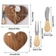 thumbnail image 3 of Bandeja Tabla de cortar de madera en forma de corazón para servir queso, con juego de cuchillo y tenedor para cocina y comedor (3 piezas, 0,5 cm) [A] Rkxzt, 3 of 9