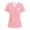 #_001Pink, variant on ASDFVBKG Women Scrubs Top Short Sleeve V-Neck Working Top with Pocket Solid Color Plus Size Casual Workwear Scrub Tops Army Green M