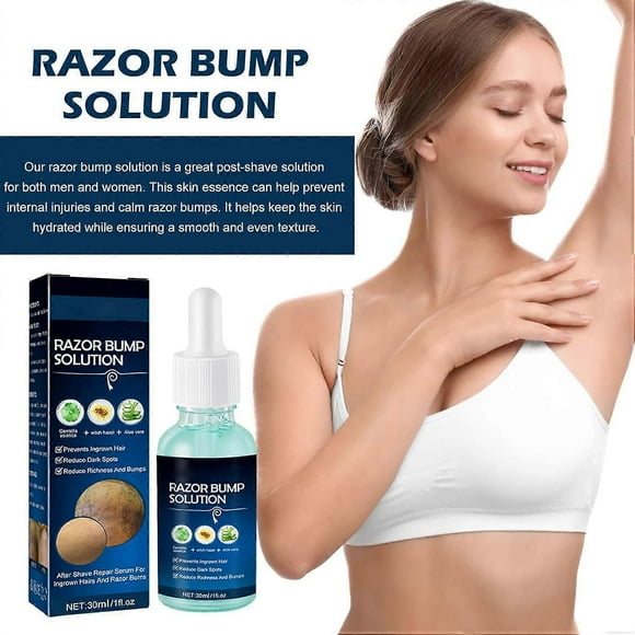 Razor Bumps Solution for Women and Men, Ingrown Hair Treatment, Razor Bump Treatment for Face, Neck, After Shave for Men, Ingrown Hair Serum