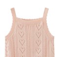thumbnail image 2 of Jalioing Girls Knitted Camisoles Summer Lightweight Crochet Tank Tops Toddler Girls Cute Sleeveless Sweater Tops, 2 of 4