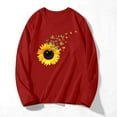 thumbnail image 2 of Cilsoka Oversized Tshirts for Women Vintage Womens Floral Tops Fall Winter Crop Tops for Women Plus Size V Neck Tops for Women My Orders past Orders, 2 of 4