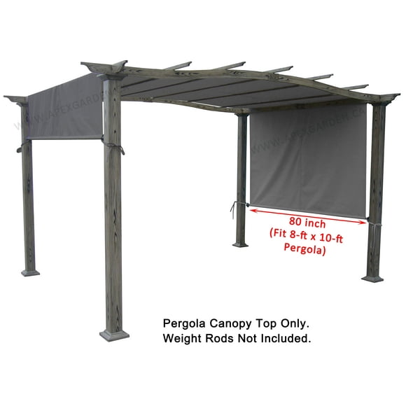 APEX GARDEN Replacement Pergola Canopy Top (Size: 80" x 206")