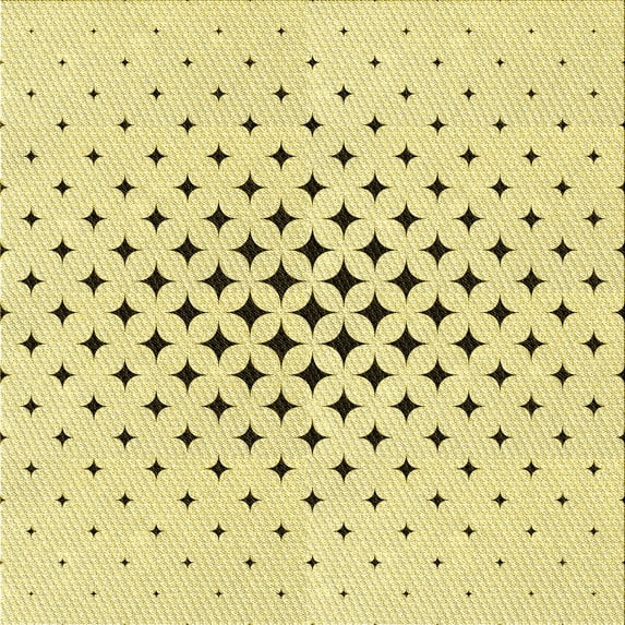 Ahgly Company Machine Washable Indoor Square Transitional Sun Yellow Area Rugs, 7' Square