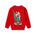 thumbnail image 1 of Wangsaura Women Christmas Pullover, Round Neck Print Party Spring Tops, 1 of 9
