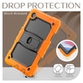 thumbnail image 4 of for Samsung Galaxy Tab A7 Lite 2021 SM-T225/SM-T220 Case, Kickstand 3 in 1 [Soft & Hard] Hybrid Shockproof Heavy Duty Rugged Anti-Slip Scratch Resistant Case Cover,Orange, 4 of 4