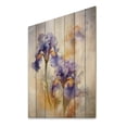 thumbnail image 2 of Designart "Purple Yellow Impression Of Iris Vivid Florals" Floral Print on Natural Pine Wood, 2 of 5