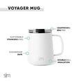 thumbnail image 2 of Taza de café de viaje Simple Modern Voyager 350 ml, color blanco invernal, 2 of 5