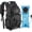 Black, variant on Klamerit Hydration Backpack with 3L Water Bladder ,25L Water Backpack for Hiking, Cycling, Running, Biking - Lightweight Hiking Pack Bag with Rain Cover, Phone Holder, Orange