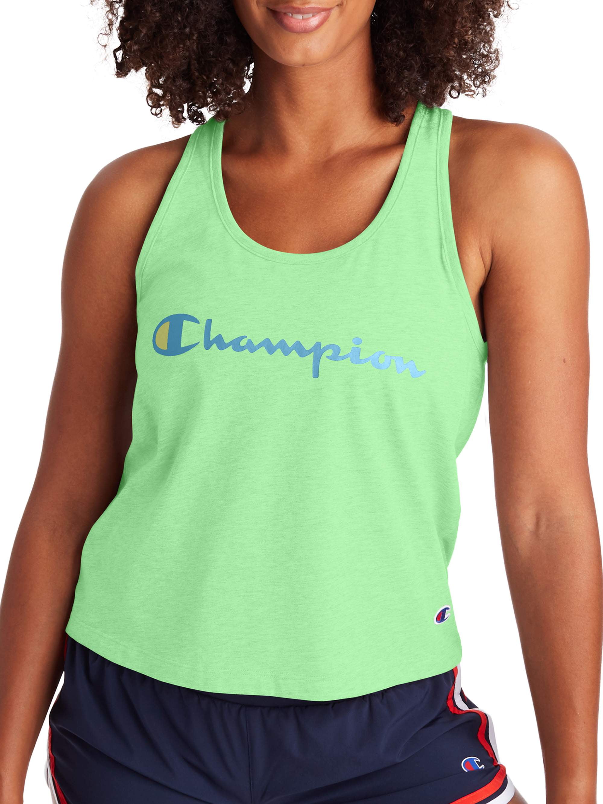 champion cotton tank with shelf bra