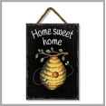 thumbnail image 2 of My Word! Beehive Slate Impressions Wall Hanging Home Sweet Home Welcome Sign. Rustic Farmhouse Home Decor for your Living Room, Dining Room Kitchen, Bedroom Large: 8"x11.25", 2 of 5