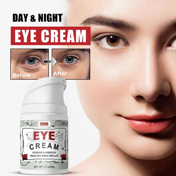 Puntoco Crema para ojos: crema para ojos para ojeras e hinchazón, crema para debajo de los ojos, crema antienvejecimiento para ojos que reduce las líneas finas y las arrugas, rosa mosqueta y ingre