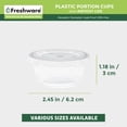 thumbnail image 3 of Freshware Plastic Portion Cups with Lids [2 Ounce, 200 Sets] Disposable Plastic Cups for Meal Prep, Salad Dressing, Jellos Shot Cups, Souffle Cups, Condiment and Dipping Sauce Cups, 3 of 4