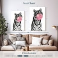 thumbnail image 3 of Elephant Stock Tiger Bubble Gum Wall Art - Vertical Canvas Wall Art - Living Room Wall Decor - Animal Canvas - Pink And Black Decor - 24" x 36", 3 of 4