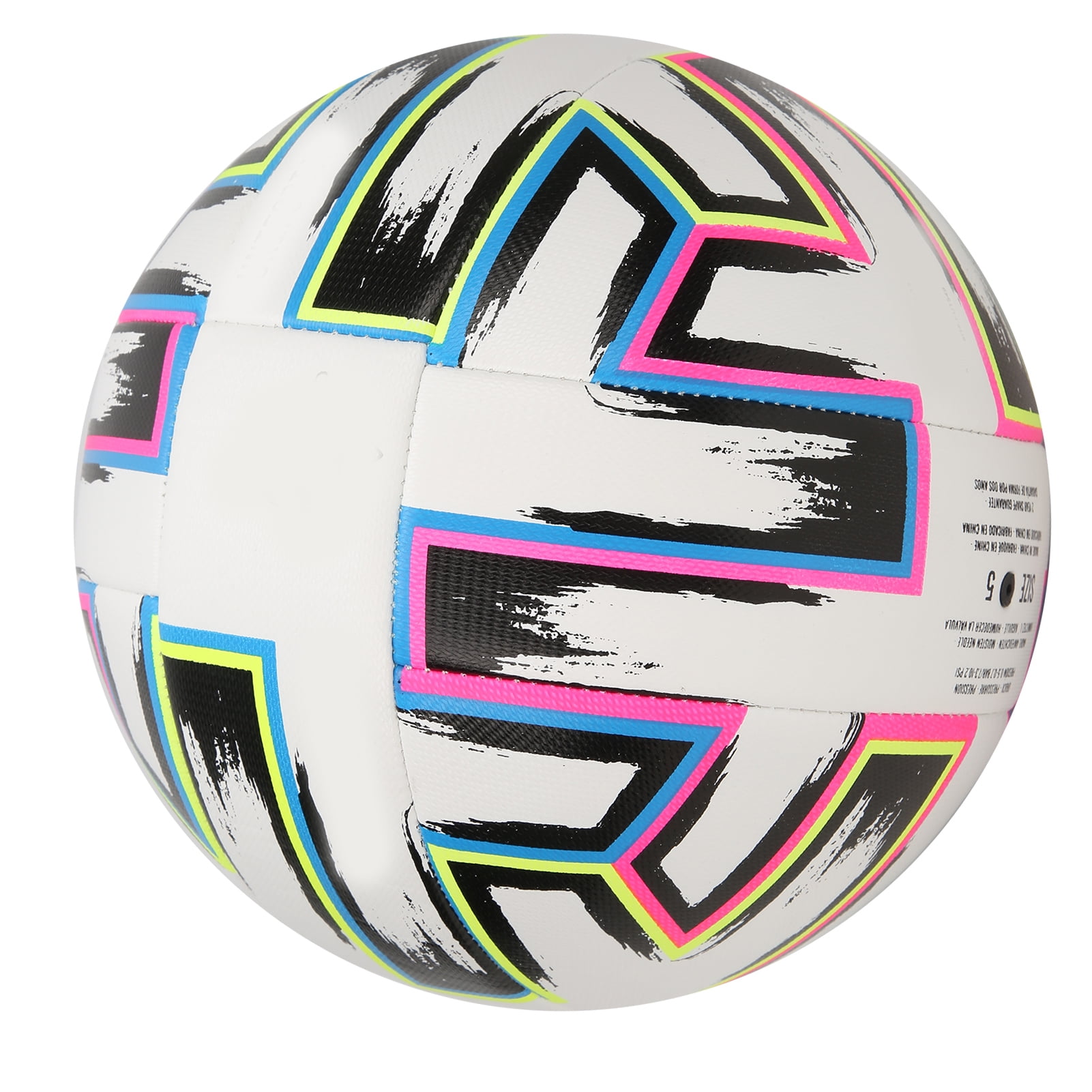 YAHHU Standard Size 5 Soccer Ball PU Leather All-Weather Match Training Football (8.65 inches / 22 cm) for Outdoor and Futsal