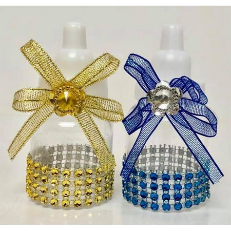 Baby Bottle Baby Shower Party Favors Fillable Prizes Blue And Gold Baby Bottle Baby Shower Party Favors Fillable Prizes Blue And Gold