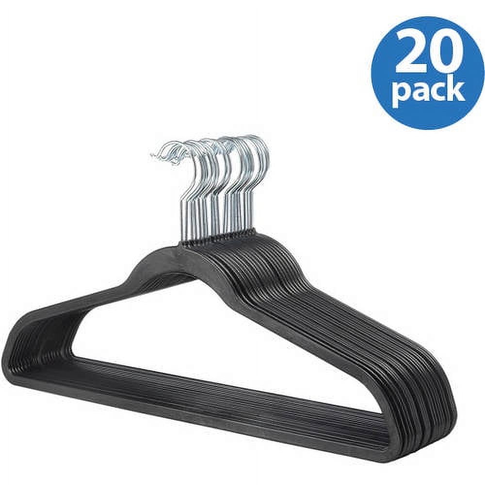 Whitmor Spacemaker® Plastic Suit Hangers, 20 Pack, Black, Adult - image 5 of 7