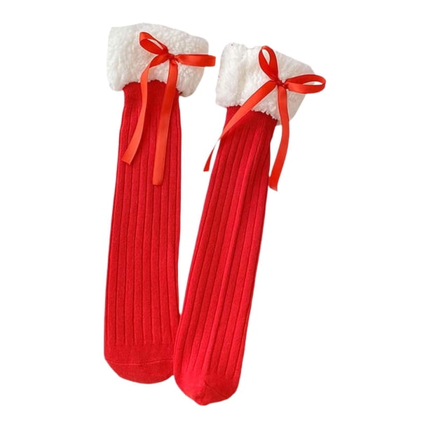 1 par de calcetines hasta la rodilla para niñas, planos, de 38 cm, elásticos, cálidos y bonitos, accesorios para vacaciones. con serpentina de proa