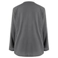 thumbnail image 5 of lcziwo Long Sleeve Shirts for Women Loose Fit Cotton Linen Beach Tops Solid Color Dressy Casual V Neck Pulllover Blouse Vacation Outfits Gifts for Mom Dark Gray S, 5 of 6