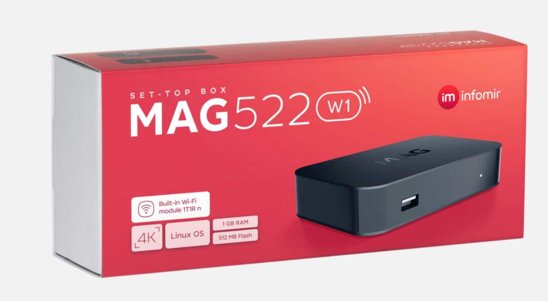 câble HDMI Mag 524 W3 Mag 524W3 4K HDR built-in Dual Band 2.4G/5G WIFI 