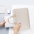 thumbnail image 3 of 14-inch Laptop Briefcase, Water-Resistant Polyester Business Bag with Padded Compartment, 3 of 6