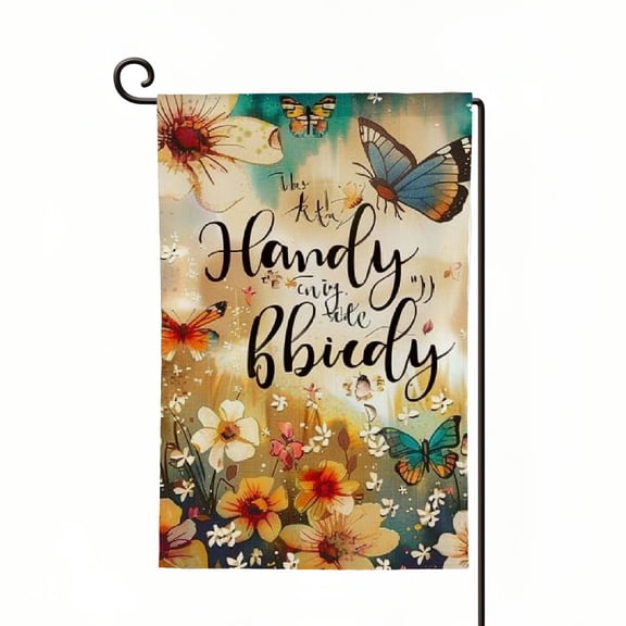 PHYHOO Magnolia Memorial Garden Flag Double Sided Outside, Love Never Dies Memorial Day Gravesite Saying Spring Yard Outdoor Decoration White