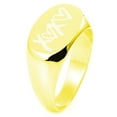 thumbnail image 1 of Sterling Silver XOXO Heart Engraved Oval Flat Top Polished Ring, 1 of 1