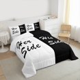 thumbnail image 3 of Homewish Mr and Mrs Bedding Comforter Set, Black White Couples Print Twin Comforter Sets, Romantic Valentines Day Bedding Set, Lightweight Room Decor, 2-Piece, 3 of 8