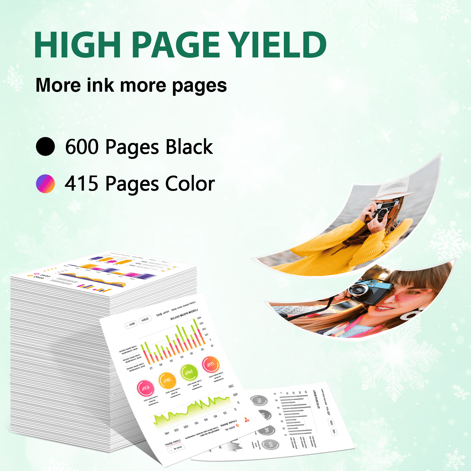 64 Ink Cartridges Compatible for HP 64XL Ink Cartridges Combo for Printer Ink 64 for Envy Photo 7855 7858 7155 6252 7800 7100 7255e 7955e 7958e 7900e (Black, Color)