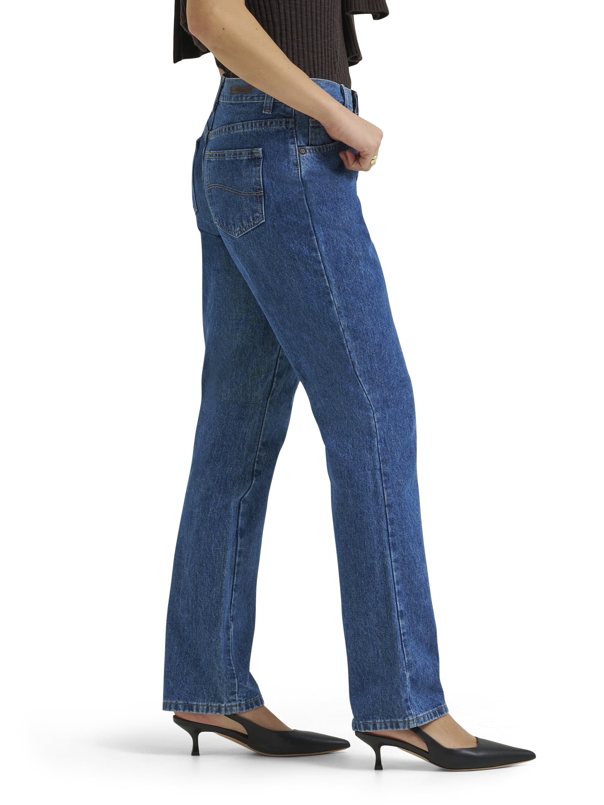 Lee® Women's All Cotton 31" Relaxed Straight Leg Denim Jeans