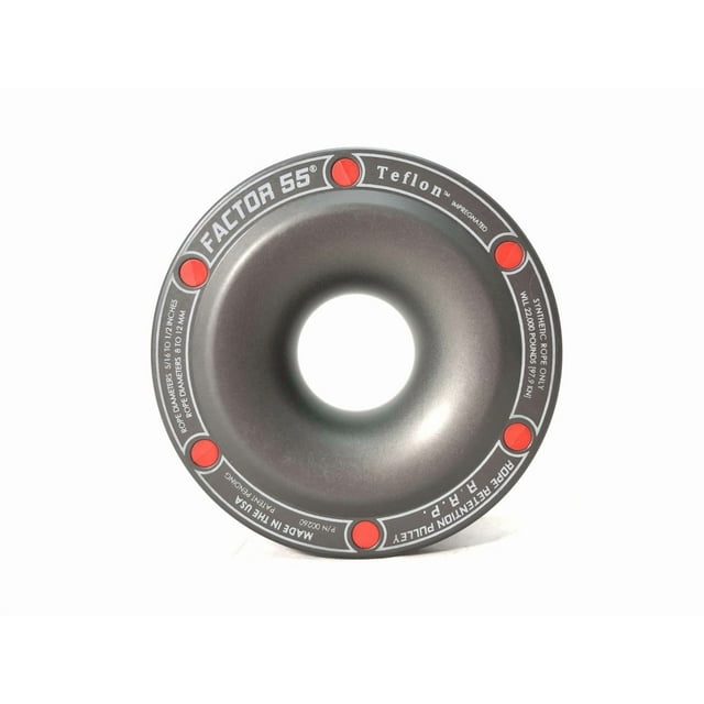 Factor 55 Winch Snatch Block 00260 XXL; For Synthetic Rope 5/16 to 1/2 Inch Diameter; 22000 Working Load Limit; Sliver; Aluminum