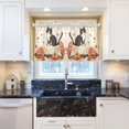 thumbnail image 5 of Yayeee Kitchen Curtains Tier Pair Light Filtering 27"x36" Rod Pocket Short Cafe Window Panel, Gray Cartoon Halloween Cat, 5 of 7