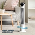 thumbnail image 5 of Gusto 33" Bladeless Tower Fan, 3-Speed Electric Fan with LED Display and WiFi Function, White, 5 of 10