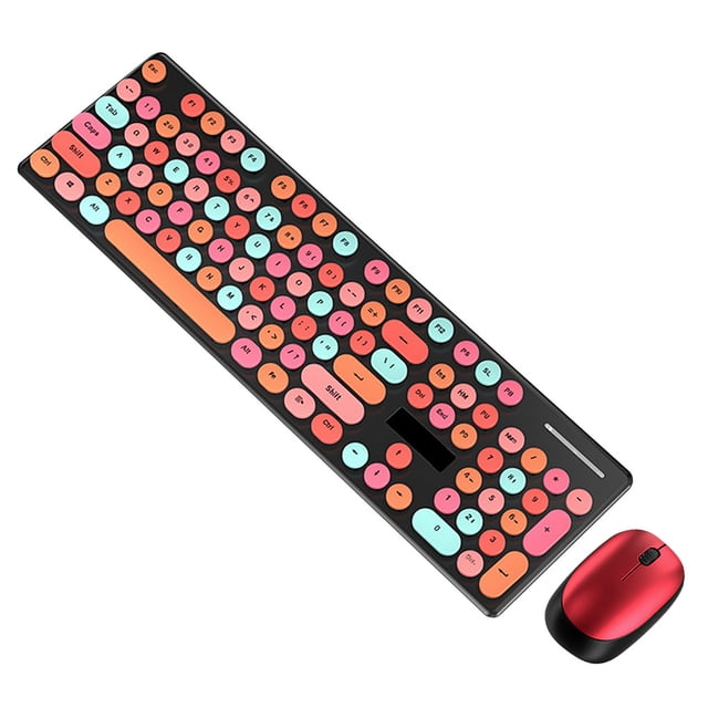 Teclado y ratón Juego de ratón inalámbrico para ordenador portátil, ratón silencioso para juegos, teclado para oficina en casa, amarillo Inevent EL001643-04B