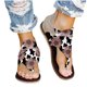 thumbnail image 1 of Zapatos de girasol con punta de clip de verano para mujer Sandalias planas cómodas con cremallera Sandalias de playa informales Wmkox8yii nm4925, 1 of 3