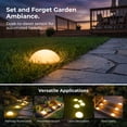 thumbnail image 3 of 5 Pack Solar Pebble Lights Outdoor, Solar Rock Lights Outdoor, Outdoor Waterproof Landscape Night Lights, Solar Stone Lights for Yard Walkway Patio Pathway Flowerbed Garden Decoration, 3 of 7