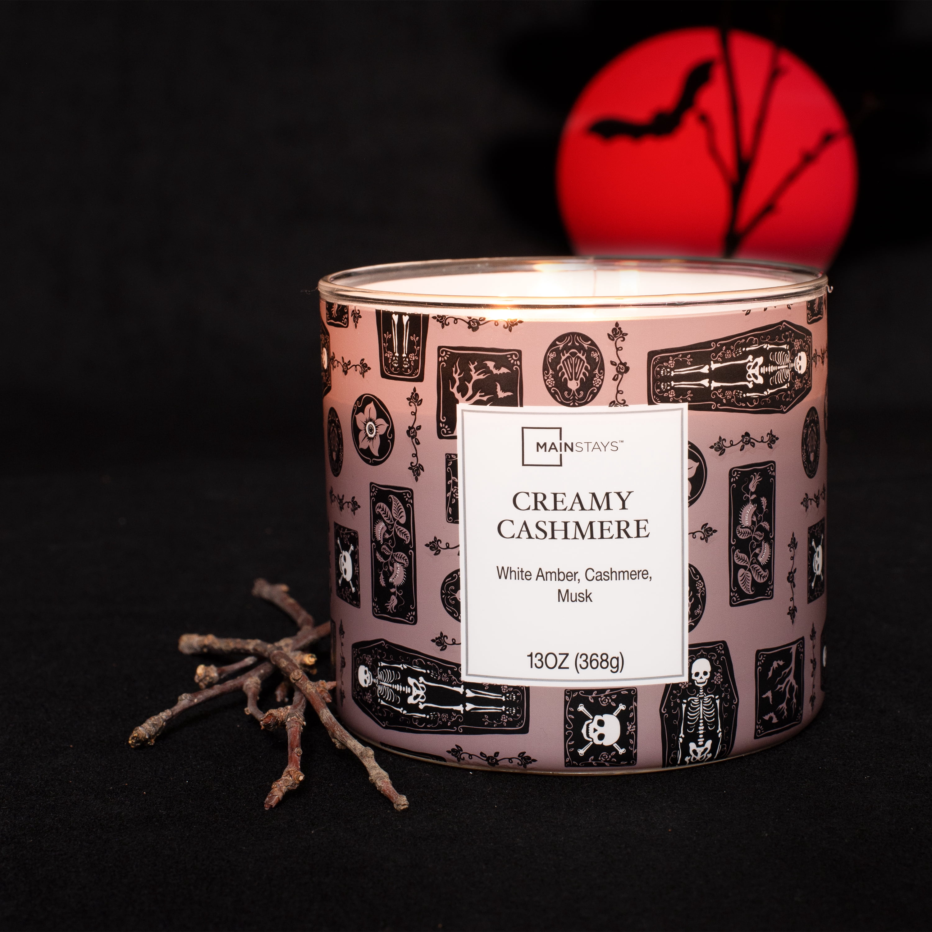 Mainstays Creamy Cashmere Scented 3-Wick Candle, 13 oz