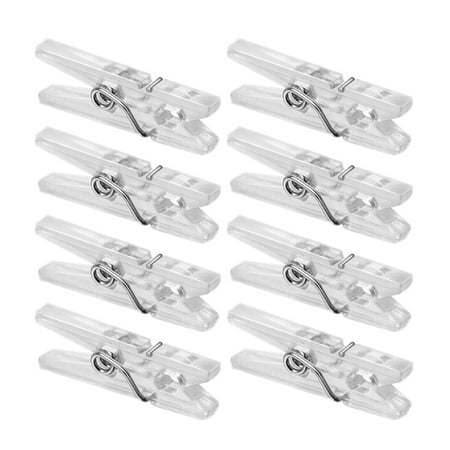 VORCOOL 50pcs Spring Hanging Clips Clamps Plastic Clothes Line Clips Mini Paper Photos Clip Clothespins